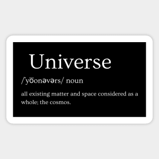 Universe Definition Sticker